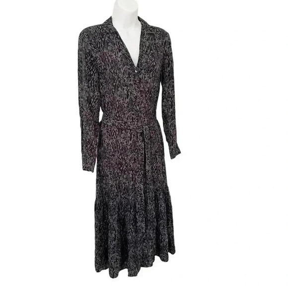 NWT Rails Beatrice Midi Dress Charcoal Abstract Animal Print size XS - Picture 6 of 16
